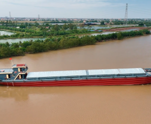 Chạy thử tải tàu chở hàng khô Giang Nam | Trang bị động cơ WEICHAI 6WH17C900-5 | tại Phú Thọ